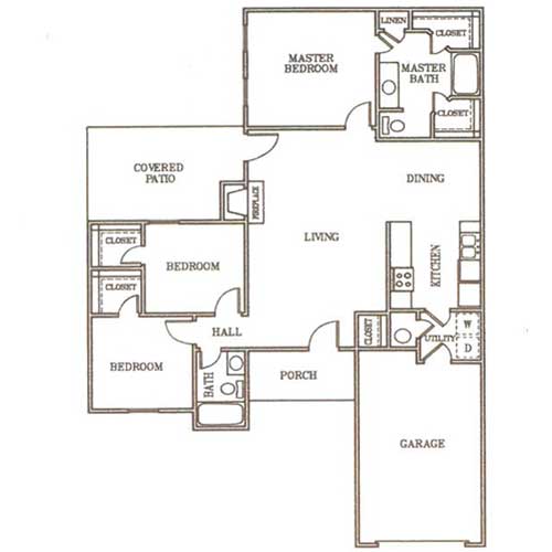 Fox Hollow Apartments plan c